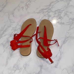 Red sandals